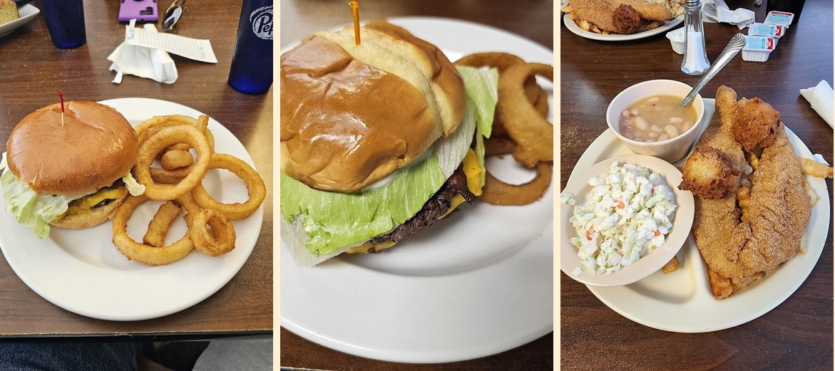 Blue and White Grill Menu